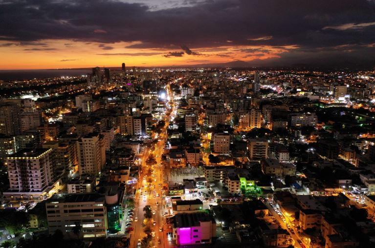 Urban skyline and waterfront in Santo Domingo